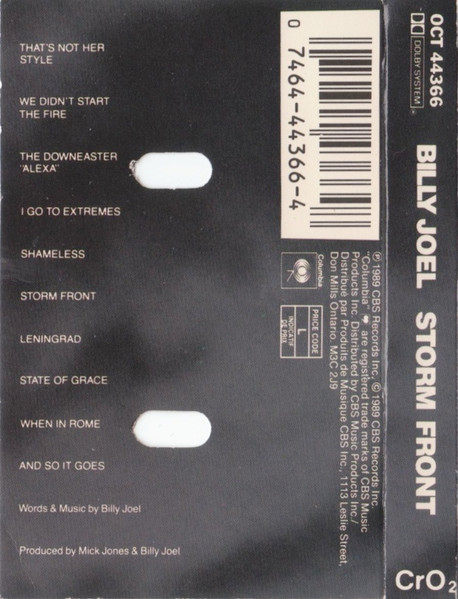 Billy Joel - Storm Front | Columbia (OCT 44366) - 2 Billy Joel - Storm Front | Columbia (OCT 44366) - 2