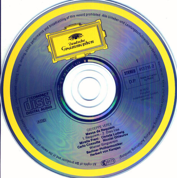 Giuseppe Verdi / Berliner Philharmoniker , Herbert Von Karajan - Requiem | Deutsche Grammophon (413 215-2) - 3