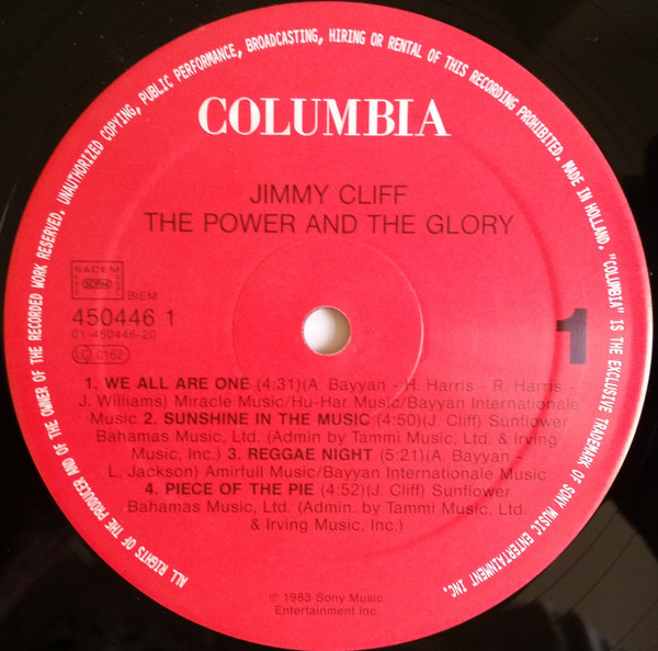 Jimmy Cliff - The Power And The Glory | Columbia (COL 450446 1) - 3