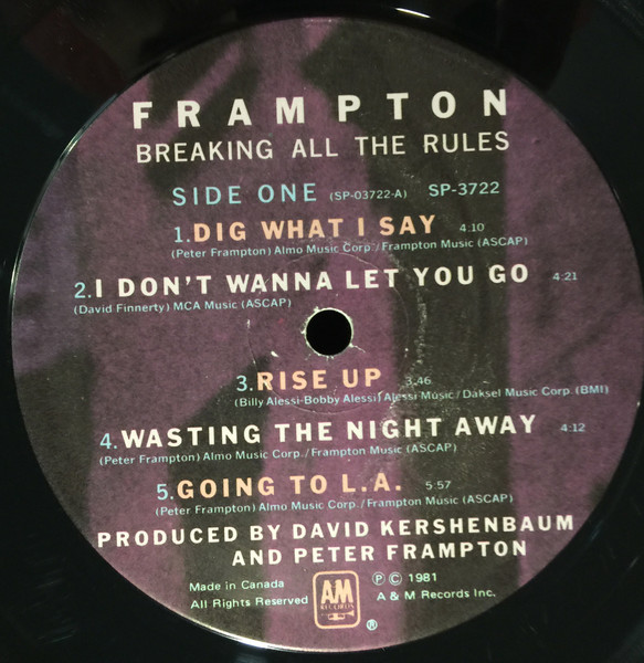 Peter Frampton - Breaking All The Rules | A&M Records (SP-3722) - 3 Peter Frampton - Breaking All The Rules | A&M Records (SP-3722) - 3
