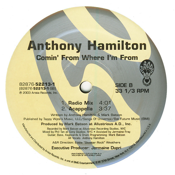 Anthony Hamilton - Comin' From Where I'm From | Arista (82876 52213 1) - 2 Anthony Hamilton - Comin' From Where I'm From | Arista (82876 52213 1) - 2
