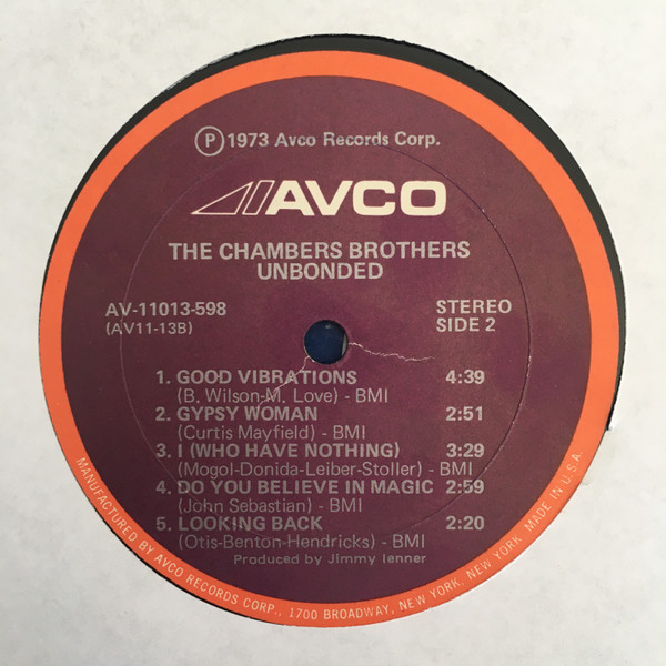 The Chambers Brothers - Unbonded | Avco (AV-11013-598) - 4 The Chambers Brothers - Unbonded | Avco (AV-11013-598) - 4