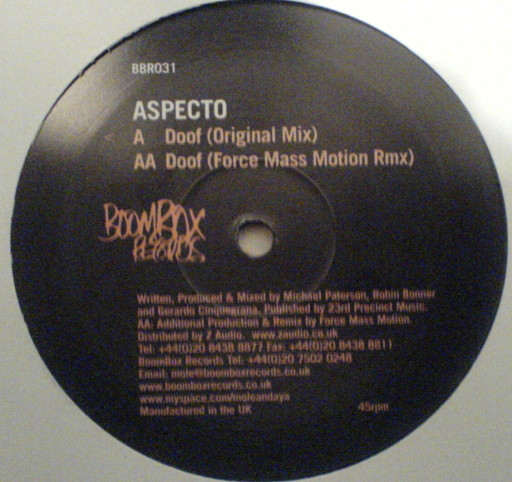 Aspecto - Doof | Boom Box Records (BBR031) - 2