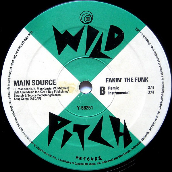 Main Source - Fakin' The Funk | Wild Pitch Records (Y-56251) - 3