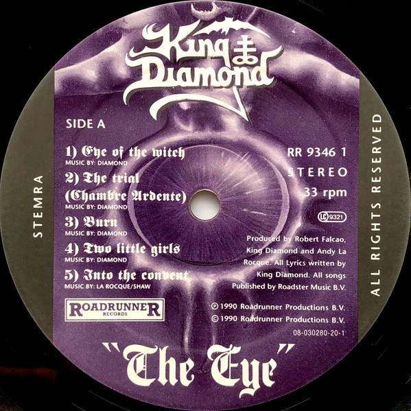 King Diamond - The Eye | Roadrunner Records (RR 9346 1) - 3