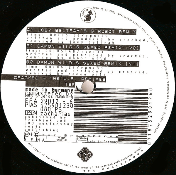 Cracked - The U.S. Remixes | The Spacefrogs (TSF 9012) - 3