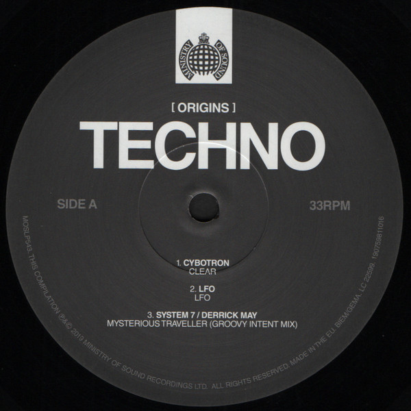 Various - [ Origins ] Techno | Ministry Of Sound (MOSLP543) - main