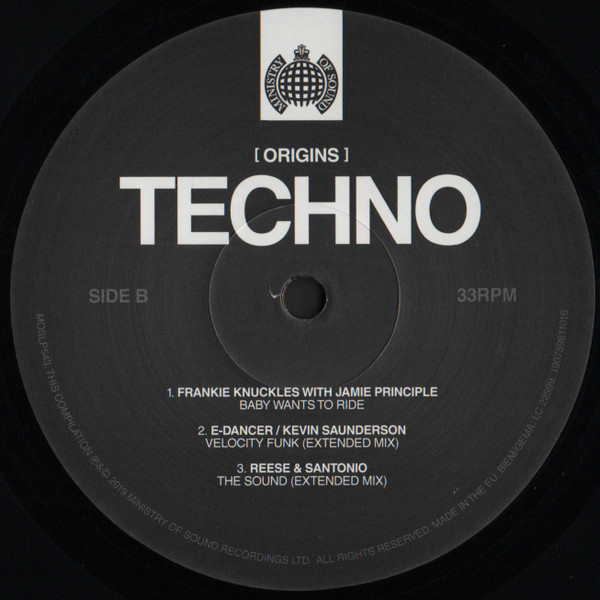 Various - [ Origins ] Techno | Ministry Of Sound (MOSLP543) - 2