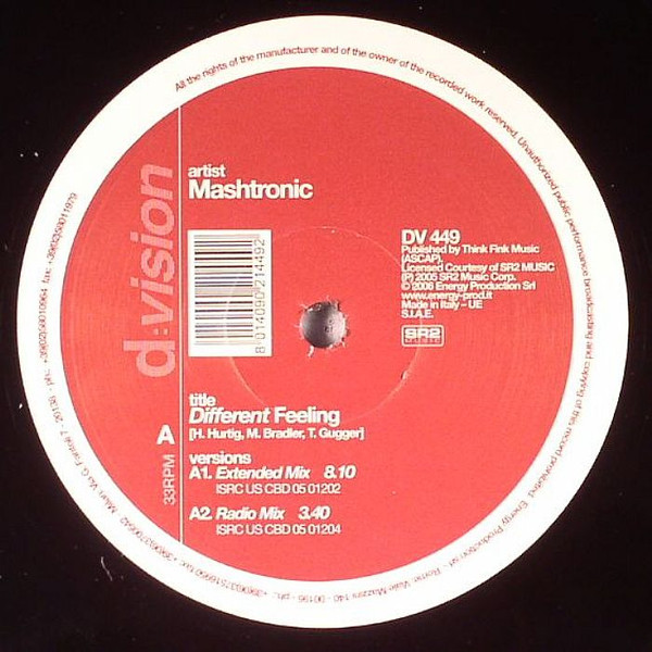 Mashtronic - Different Feeling | D:vision Records (DV 449) - main