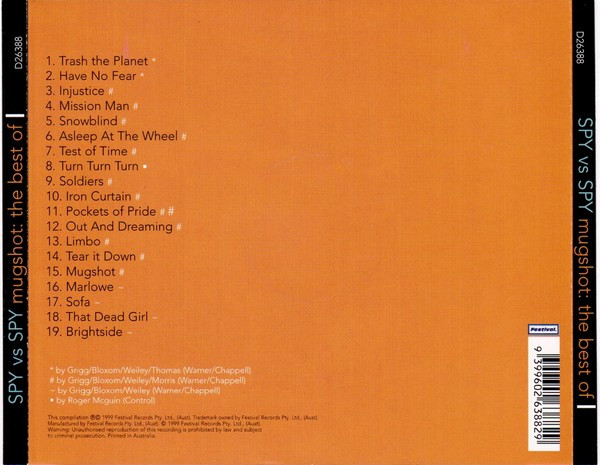 V.Spy V.Spy - Mugshot: The Best Of CD | Festival Records (D26388) - 2
