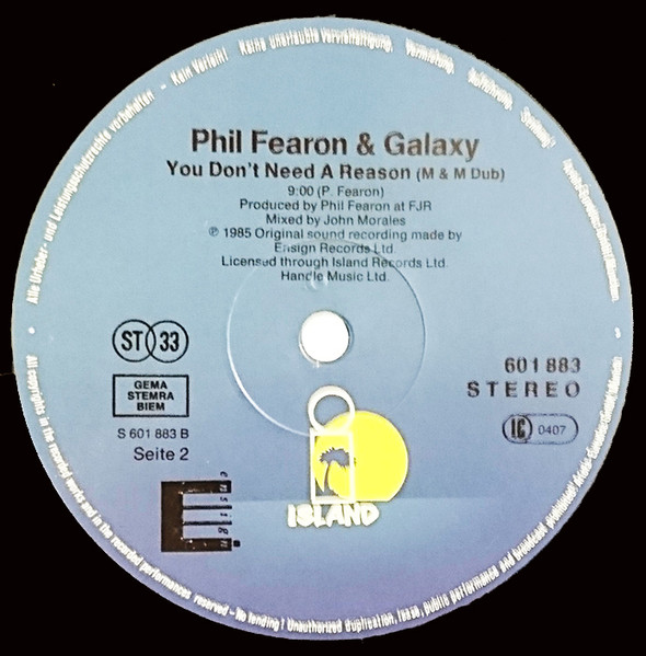 Phil Fearon & Galaxy - You Don't Need A Reason | Island Records (601 883) - 4 Phil Fearon & Galaxy - You Don't Need A Reason | Island Records (601 883) - 4