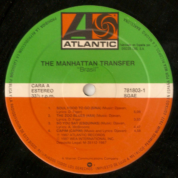 The Manhattan Transfer - Brasil | Atlantic (781 803-1) - 2