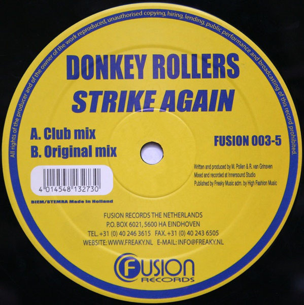 Donkey Rollers - Strike Again | Fusion Records (FUSION 003-5) - 3
