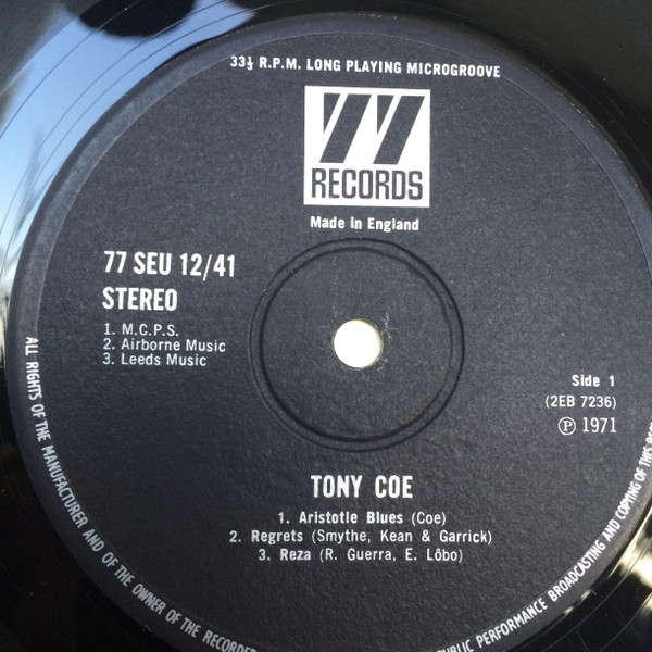 Tony Coe - With Brian Lemon Trio | 77 Records (77 SEU 12/41) - 3 Tony Coe - With Brian Lemon Trio | 77 Records (77 SEU 12/41) - 3