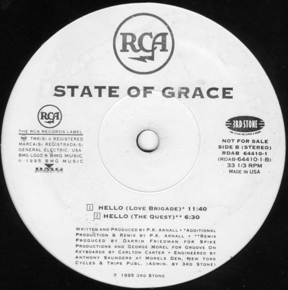State Of Grace - Hello | RCA (RDAB-64410-1) - 2 State Of Grace - Hello | RCA (RDAB-64410-1) - 2