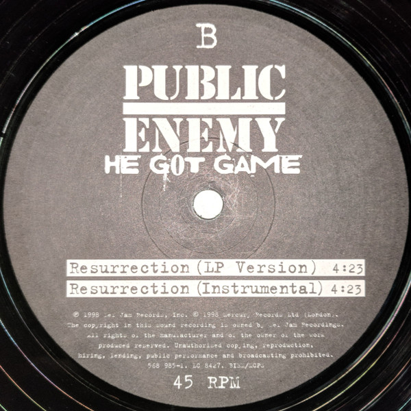 Public Enemy - He Got Game | Def Jam Recordings Music Group (568 985-1) - 4