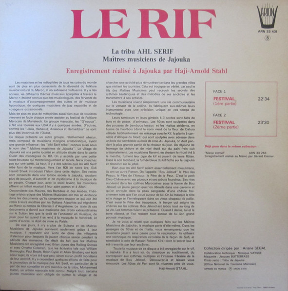 La Tribu Ahl Serif - Le Rif | Arion (ARN 33431) - 2 La Tribu Ahl Serif - Le Rif | Arion (ARN 33431) - 2