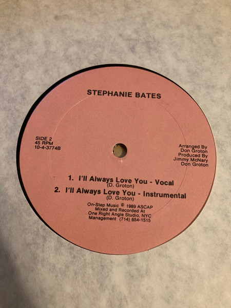 Stephanie Bates - Main Street / I'll Always Love You | Not On Label (Stephanie Bates Self-released) (10-4-3774) - 2 Stephanie Bates - Main Street / I'll Always Love You | Not On Label (Stephanie Bates Self-released) (10-4-3774) - 2