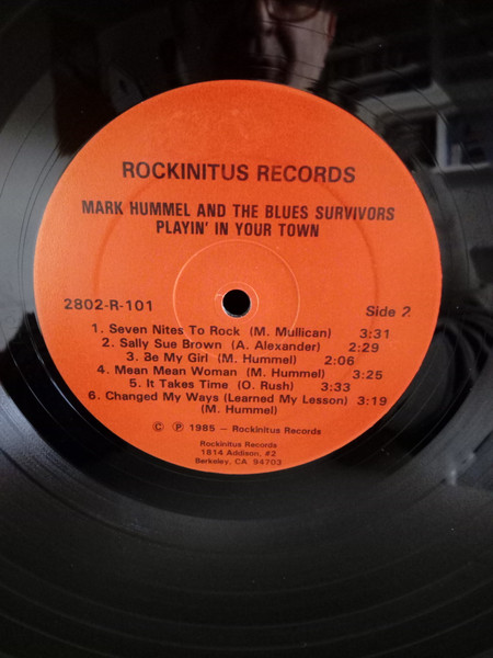 Mark Hummel & The Blues Survivors - Playin' In Your Town | Rockinitus Records (R 101) - 4