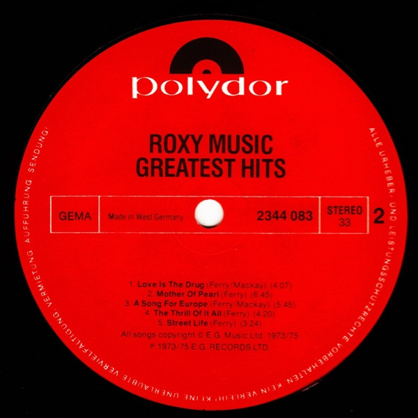 Roxy Music - Greatest Hits | Polydor (2344 083) - 4 Roxy Music - Greatest Hits | Polydor (2344 083) - 4