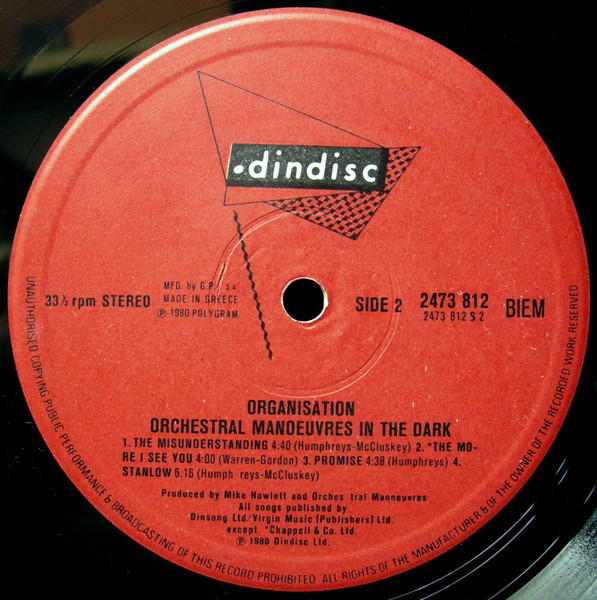 Orchestral Manoeuvres In The Dark - Organisation | Dindisc (2473812) - 4