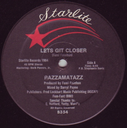 Razzamatazz - Lets Git Closer | Starlite (B354)