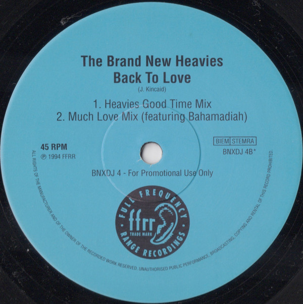 The Brand New Heavies - Back To Love | FFRR (BNXDJ 4) - 2