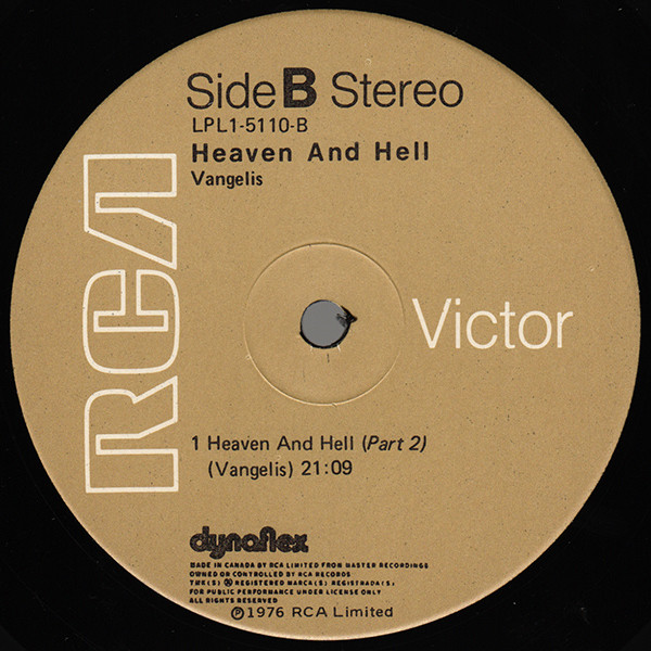 Vangelis - Heaven And Hell | RCA Victor (LPL1-5110) - 4
