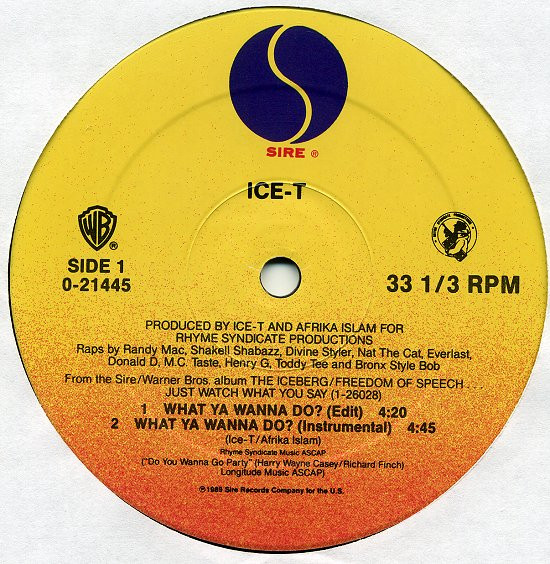 Ice-T - What Ya Wanna Do? | Sire (0-21445) - 3 Ice-T - What Ya Wanna Do? | Sire (0-21445) - 3