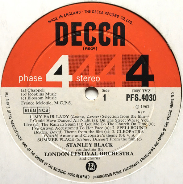 Stanley Black - Film Spectacular! 2 | Decca (PFS 4030) - 3 Stanley Black - Film Spectacular! 2 | Decca (PFS 4030) - 3