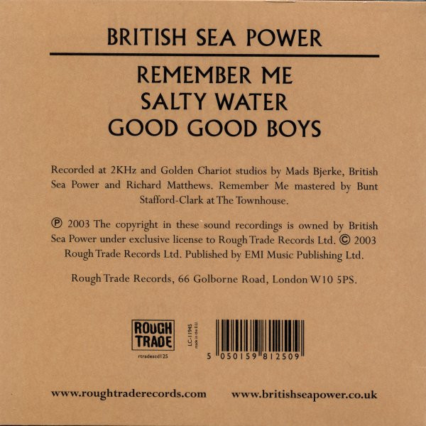 British Sea Power - Remember Me | Rough Trade (RTRADESCD125) - 2