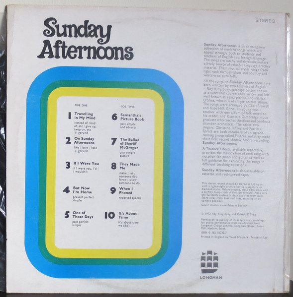 Roy Kingsbury & Patrick O'Shea - Sunday Afternoons | Longman (LG 56732) - 3