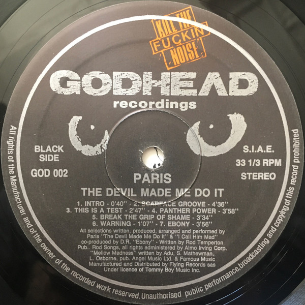 Paris - The Devil Made Me Do It | Godhead (GOD 002 LP) - 3 Paris - The Devil Made Me Do It | Godhead (GOD 002 LP) - 3