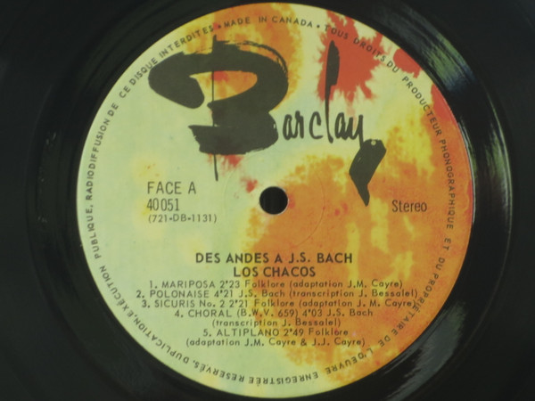 Los Chacos - Volume 4 - Des Andes À J.S. Bach | Barclay (40051) - 4 Los Chacos - Volume 4 - Des Andes À J.S. Bach | Barclay (40051) - 4