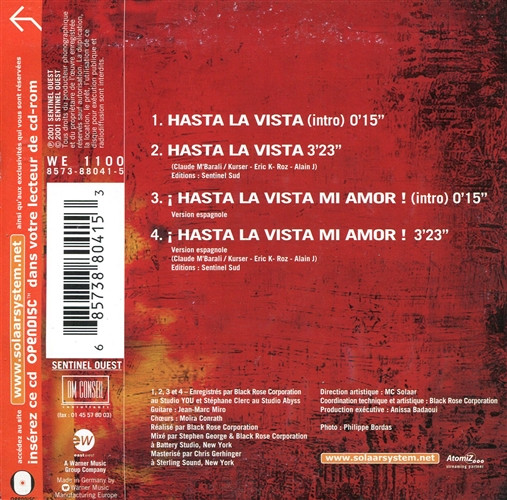 MC Solaar - Hasta La Vista | Sentinel Ouest (8573-88041-5) - 2 MC Solaar - Hasta La Vista | Sentinel Ouest (8573-88041-5) - 2