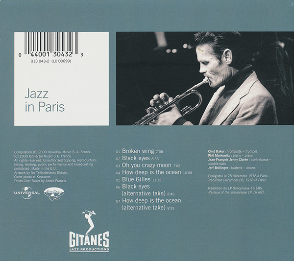 Chet Baker - Broken Wing | Gitanes Jazz Productions (013 043-2) - 3