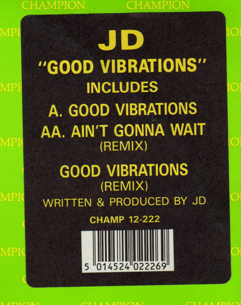 J.D. - Good Vibrations | Champion (CHAMP 12-222) - 3