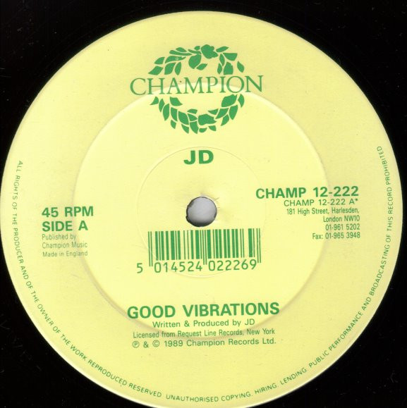 J.D. - Good Vibrations | Champion (CHAMP 12-222) - main