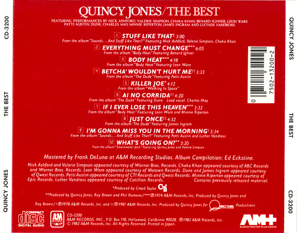 Quincy Jones - The Best | A&M Records (CD-3200) - 2