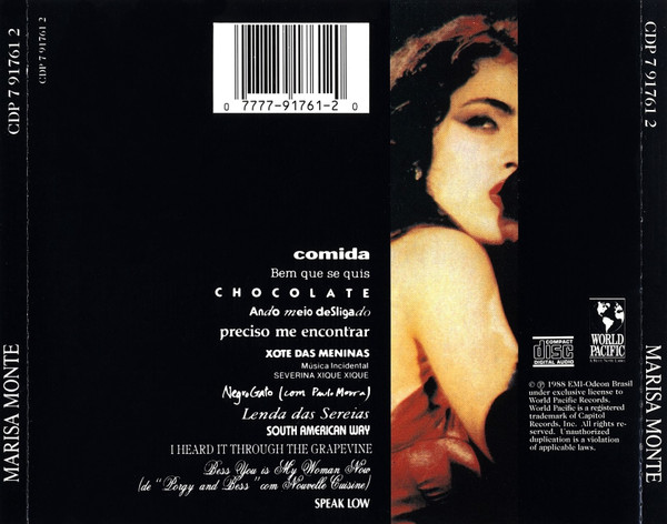 Marisa Monte - MM | World Pacific Records (CDP 7 91761 2) - 2 Marisa Monte - MM | World Pacific Records (CDP 7 91761 2) - 2