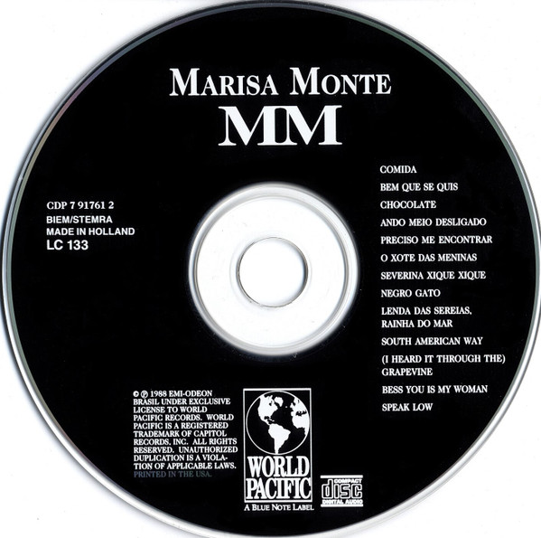 Marisa Monte - MM | World Pacific Records (CDP 7 91761 2) - 3 Marisa Monte - MM | World Pacific Records (CDP 7 91761 2) - 3