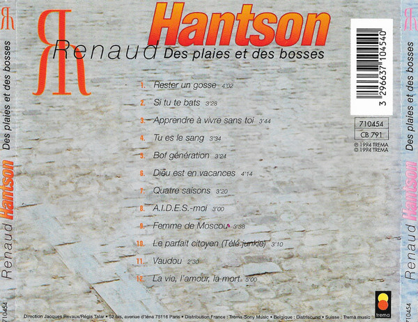Renaud Hantson - Des Plaies Et Des Bosses | Trema (710454) - 4