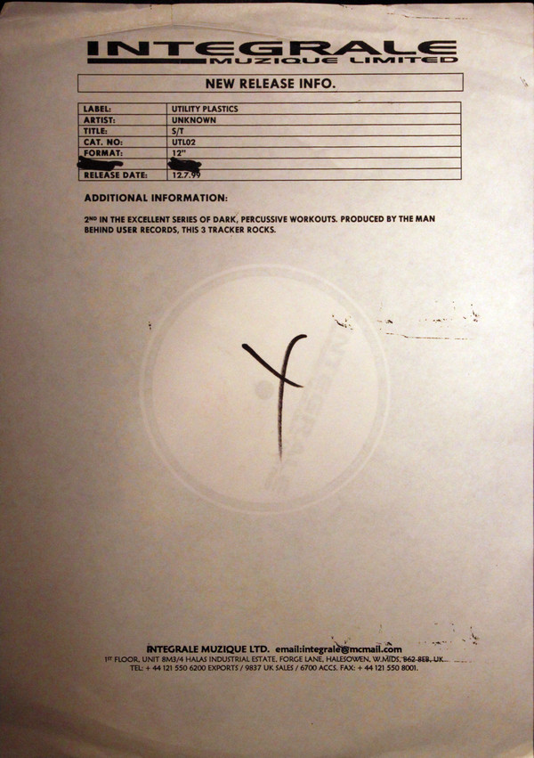 Richard Turner - Utility Plastics Vol. 2 | Utility Plastics (UTL 02) - main