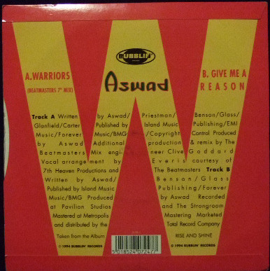 Aswad - Warriors | Bubblin' Records (BUBB 4) - 2