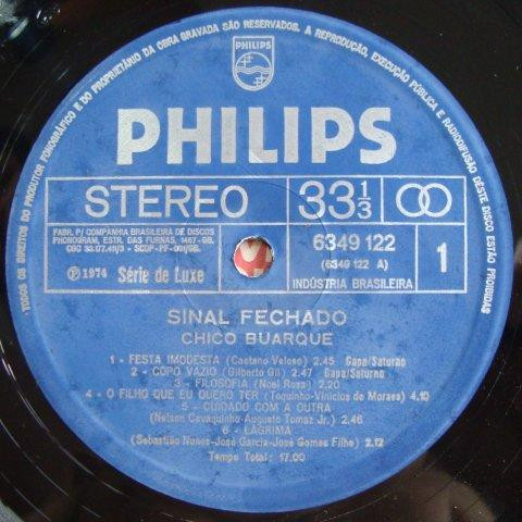 Chico Buarque - Sinal Fechado | Philips (6349 122) - 3