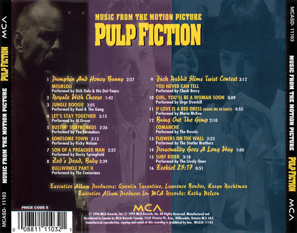 Various - Pulp Fiction (Music From The Motion Picture) [CD] | MCA Records (MCASD-11103) - 2