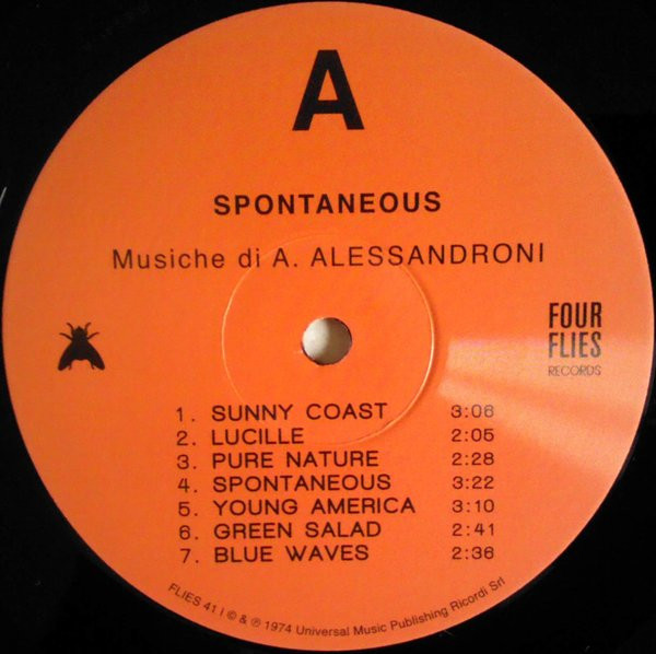 Alessandro Alessandroni - Spontaneous | Four Flies Records (FLIES 41) - 3