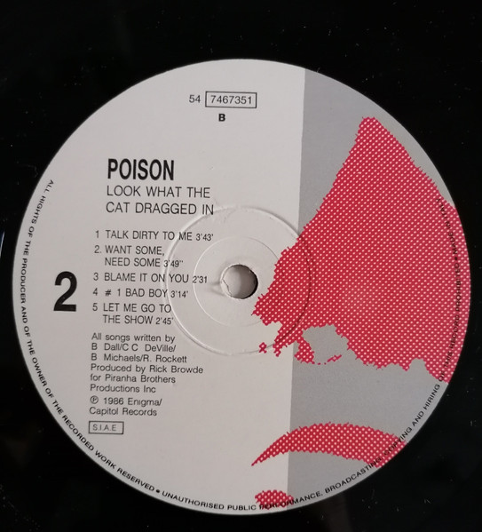 Poison - Look What The Cat Dragged In | Enigma Records (54 7467351) - 4
