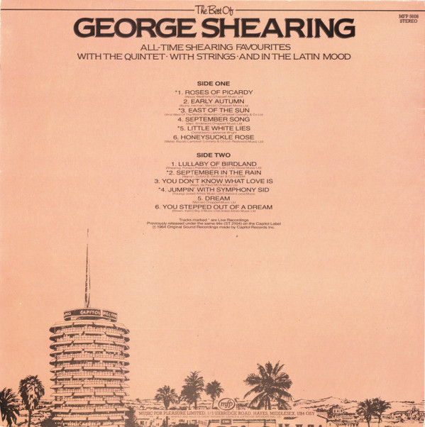 George Shearing - The Best Of George Shearing | Capitol Records (MFP 5608)