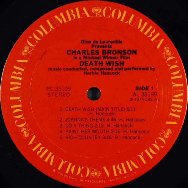 Herbie Hancock - Death Wish (Original Soundtrack Recording) | Columbia (PC 33199) - 3 Herbie Hancock - Death Wish (Original Soundtrack Recording) | Columbia (PC 33199) - 3